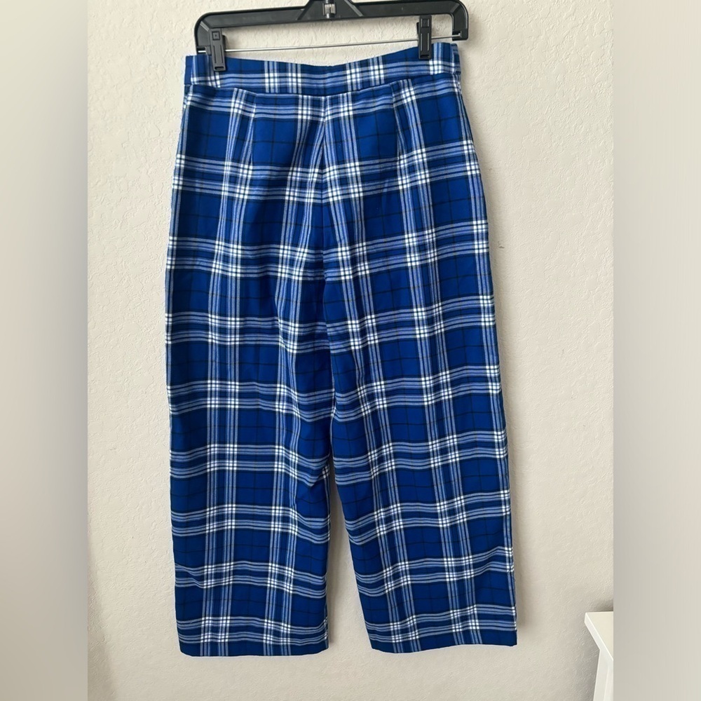 UO Daisy Plaid Zip-Front Wide Leg Pant size 8 - Picture 9 of 11